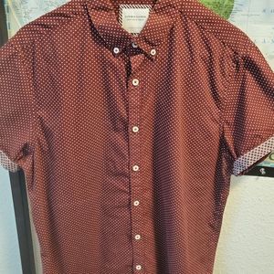 Denim & Flower Short Sleeve Button-up